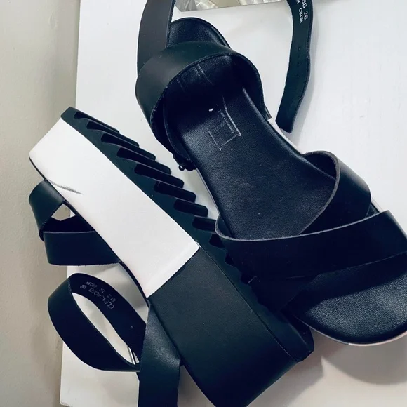 CULT 8 Yoox PLATFORM Genuine LEATHER ITALY style Comfort GRAPHIC DESIGN Black - Picture 8 of 8